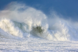 Giant wave at Portinfer during a big Atlantic storm.