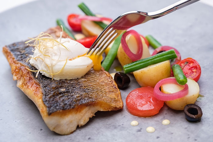 Sea Bass dish - food photography