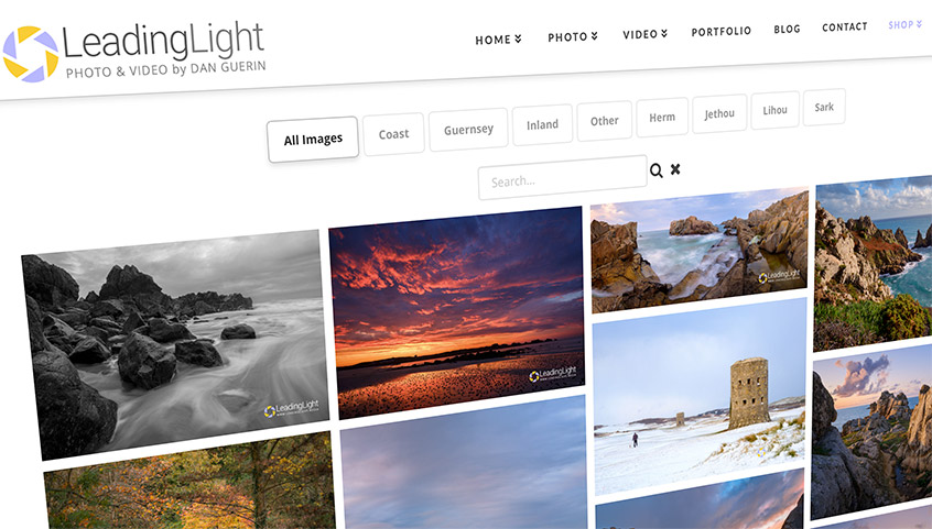 Screenshot of LeadingLight online shop